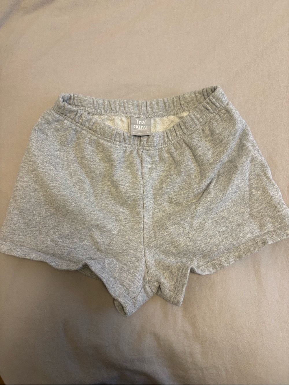 TNA CozyAF Light Gray Athletic Lounge Shorts